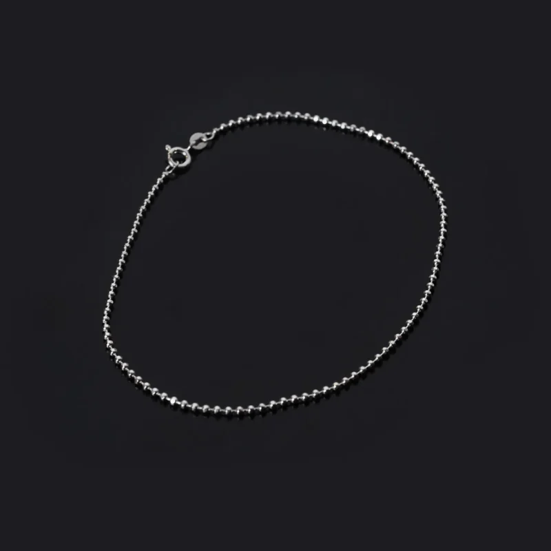 The Silver Star: Silver Ball Chain Anklet