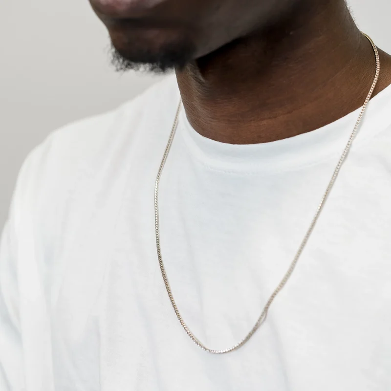 The Layer: Long Gold Box Chain Necklace - Image 2