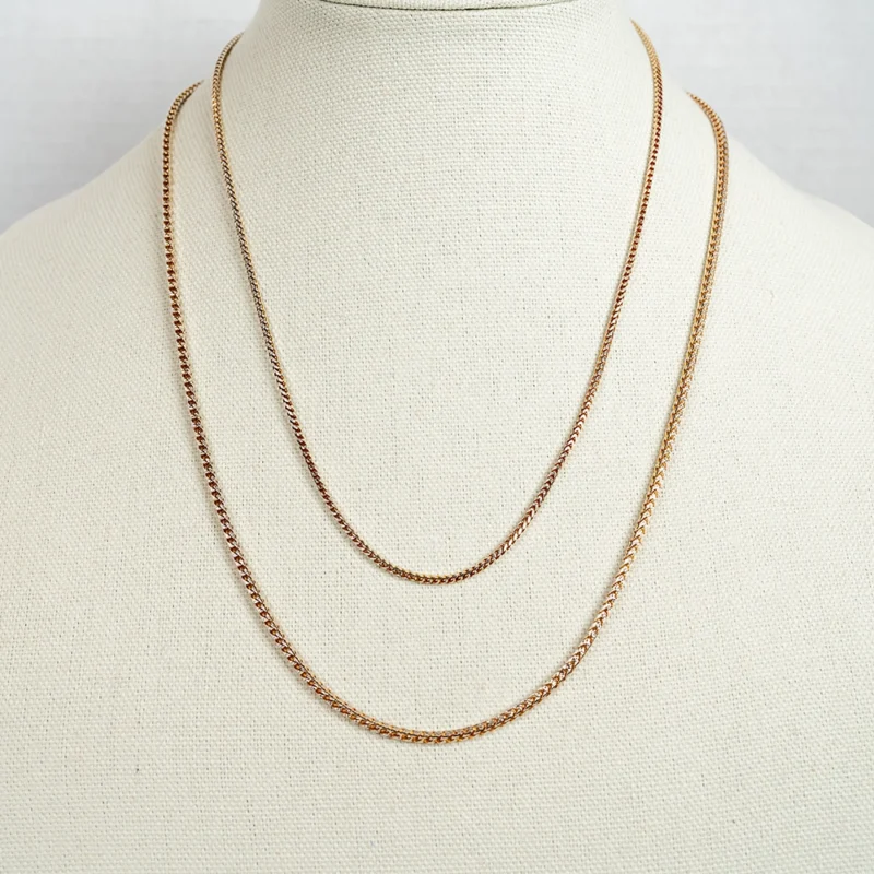 The Layer: Long Gold Box Chain Necklace - Image 4