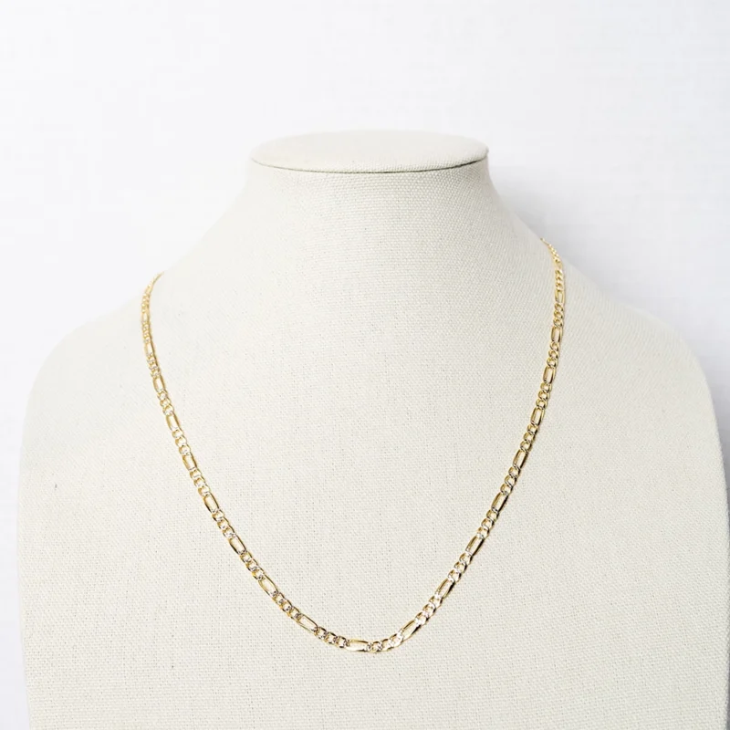 The Statement: Long Gold Figaro Flat Necklace - Image 5