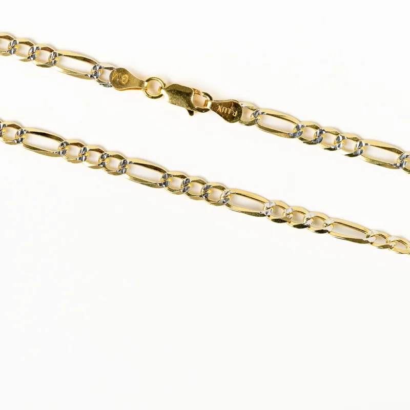 The Statement: Long Gold Figaro Flat Necklace - Image 4