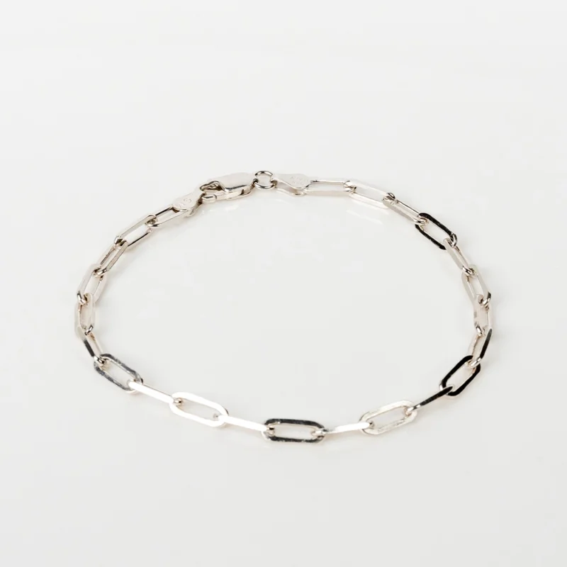 Silver Link II: Silver Paperclip Bracelet