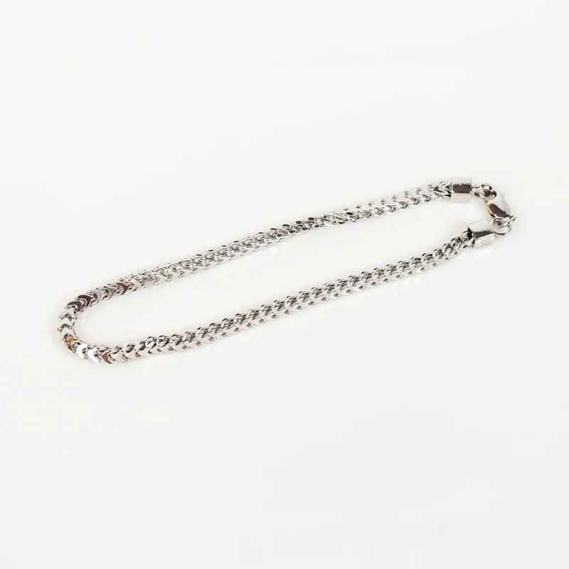 Metallic: Silver Box Chain Bracelet - Image 3
