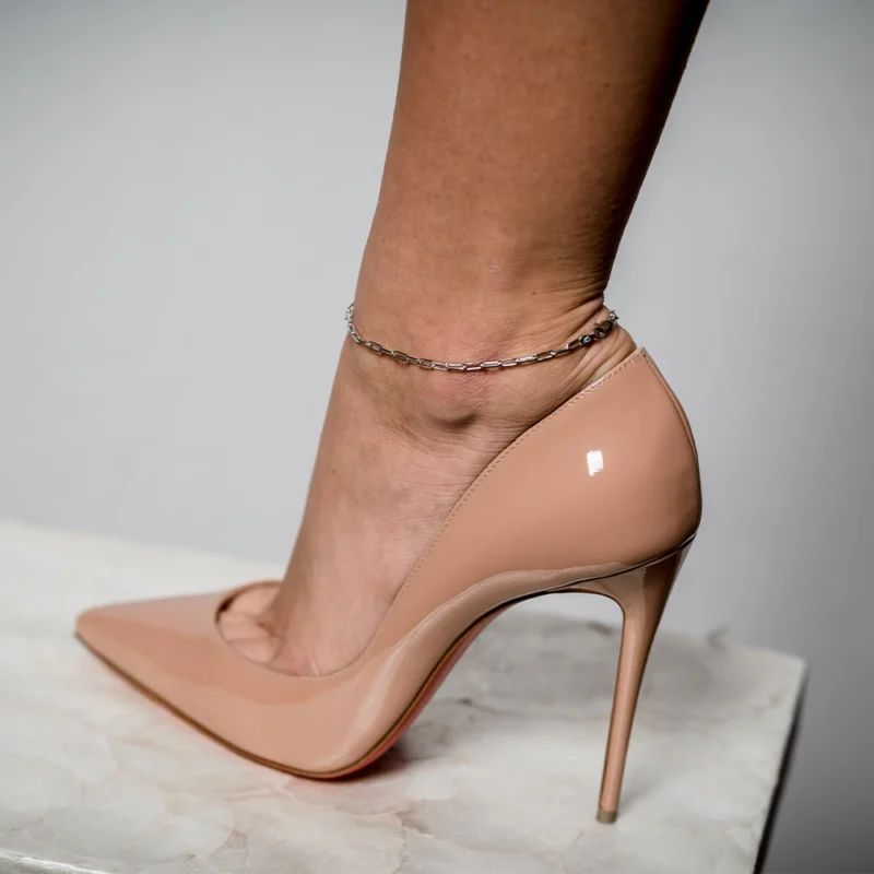 Silver Link III: Silver Paperclip Anklet - Image 2