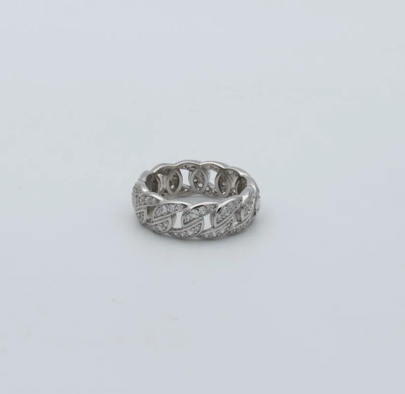 The Smart II: Silver Cubic Link Ring