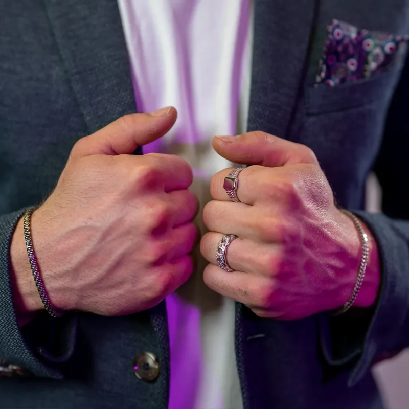 The Smart II: Silver Cubic Link Ring - Image 2