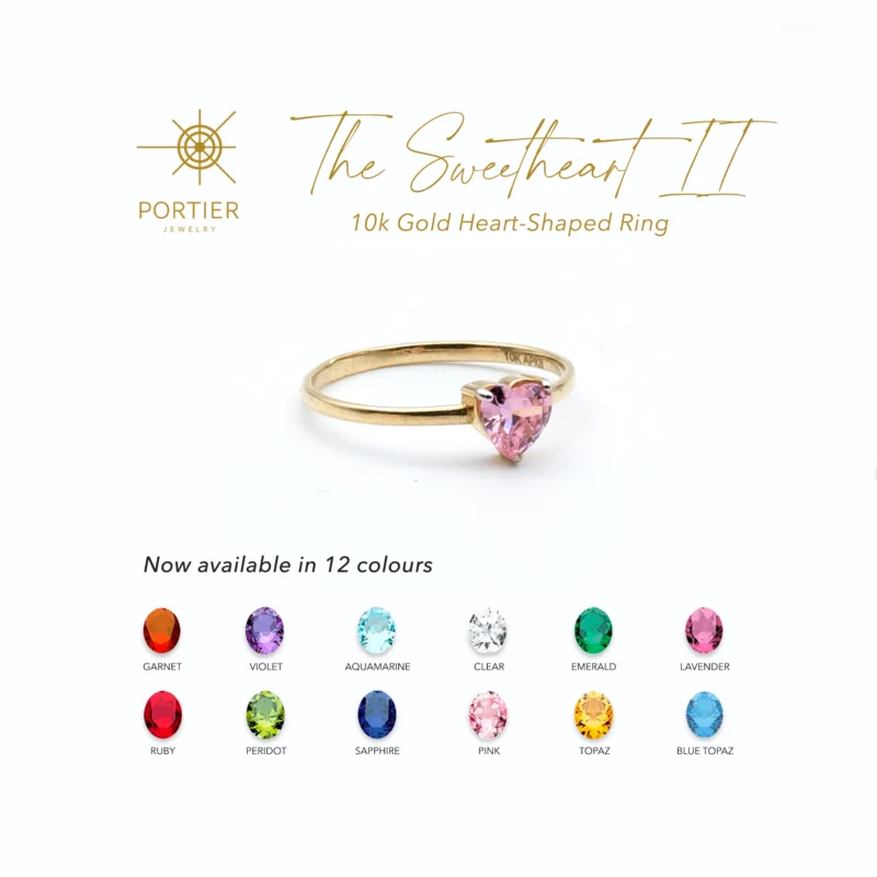 The Sweetheart II: 10k Gold Heart Shaped Ring - Image 4