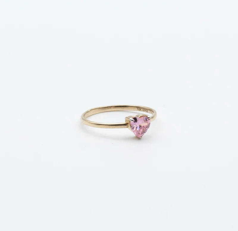 The Sweetheart II: 10k Gold Heart Shaped Ring - Image 2