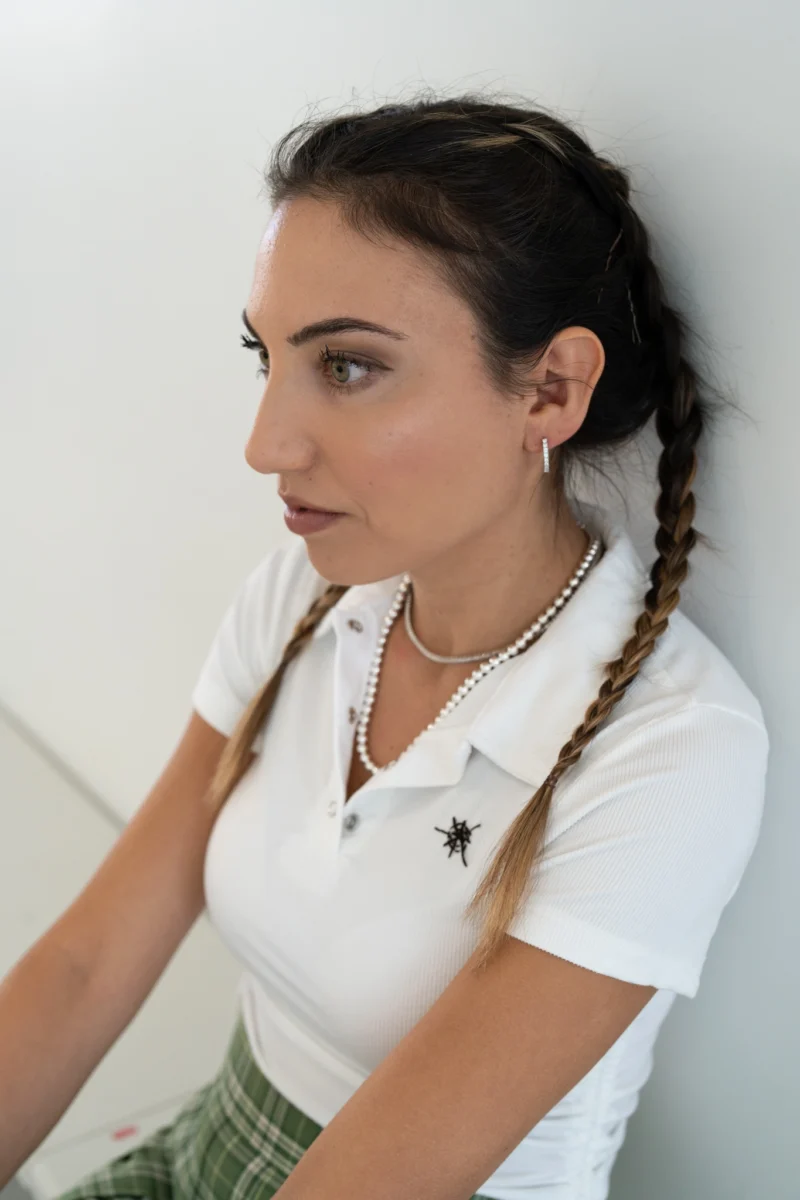 Brilliance: Silver Beaded Necklace - Image 4