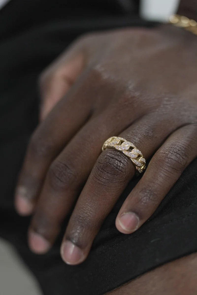 The Smart III: Gold Cuban Link Ring - Image 4