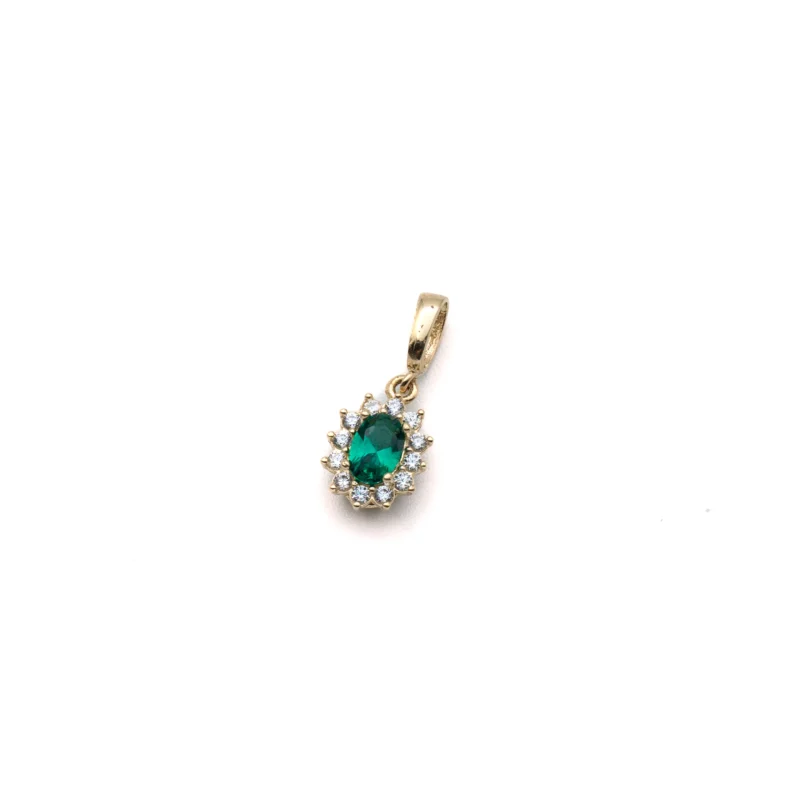 Victoria II: 10k Gold Oval Pendant - Image 3