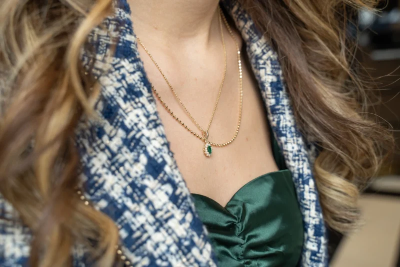 Victoria II: 10k Gold Oval Pendant - Image 6