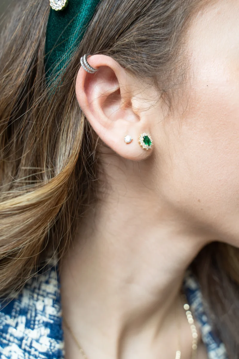 Victoria: 10k Gold Oval Earrings - Image 4