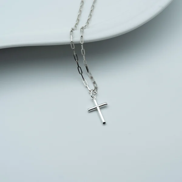 The Cross: Medium Sized Silver Cross Pendant