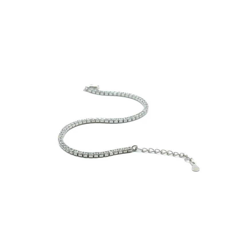 The Tennis III: Cubic Zirconia Adjustable Tennis Bracelet - Image 3
