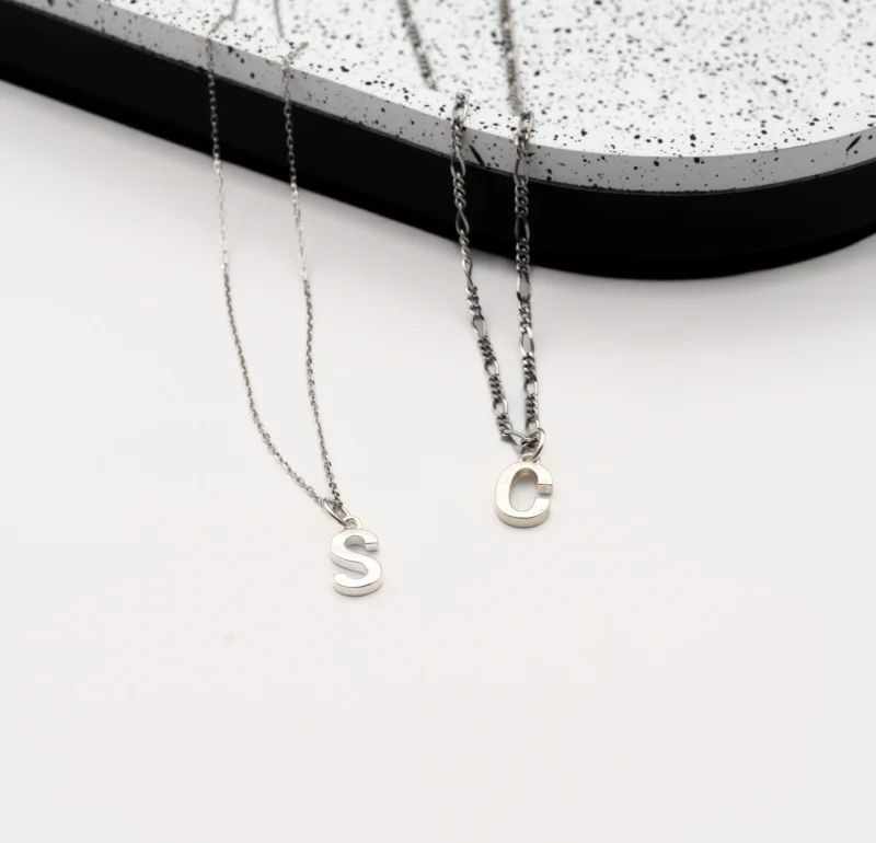 The Letters: Silver Letter Pendant and Chain - Image 2