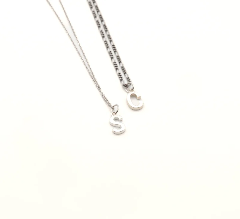 The Letters: Silver Letter Pendant and Chain - Image 3
