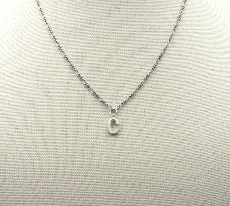The Letters: Silver Letter Pendant and Chain - Image 5