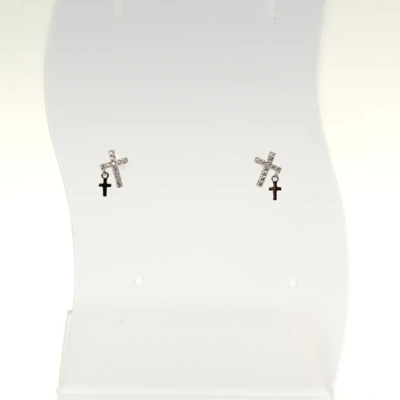 Glory: Cross Dangle Stud Earrings - Image 5