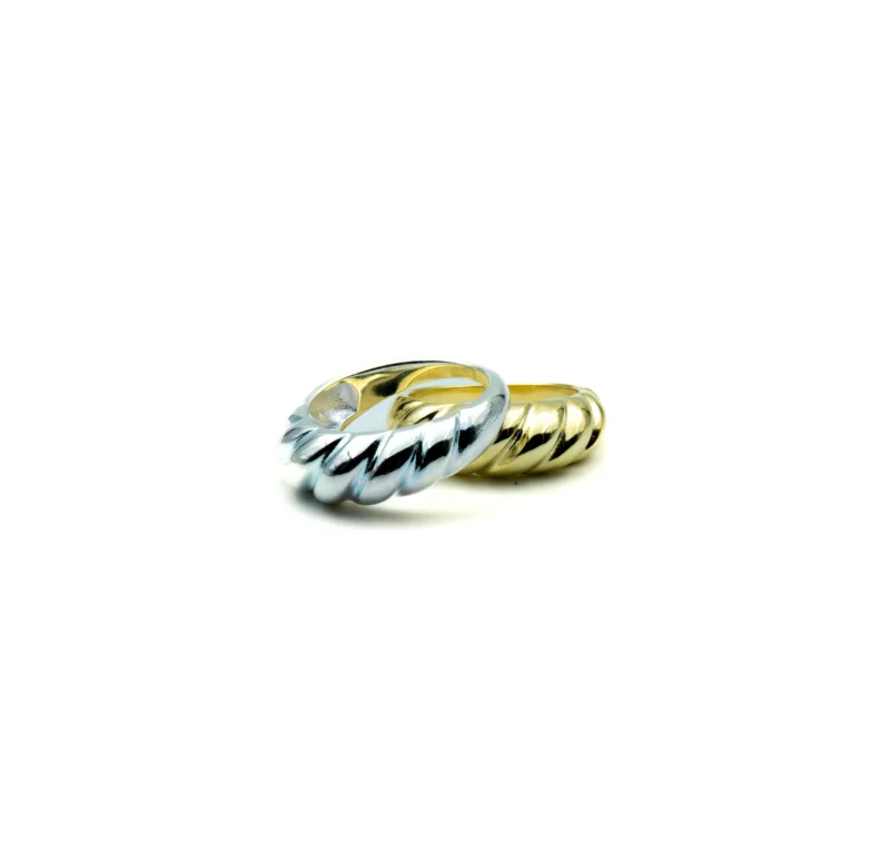 Dome: Sterling Silver Chunky Croissant Dome Ring - Image 7