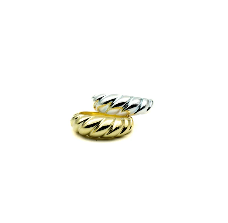 Dome: Sterling Silver Chunky Croissant Dome Ring - Image 8