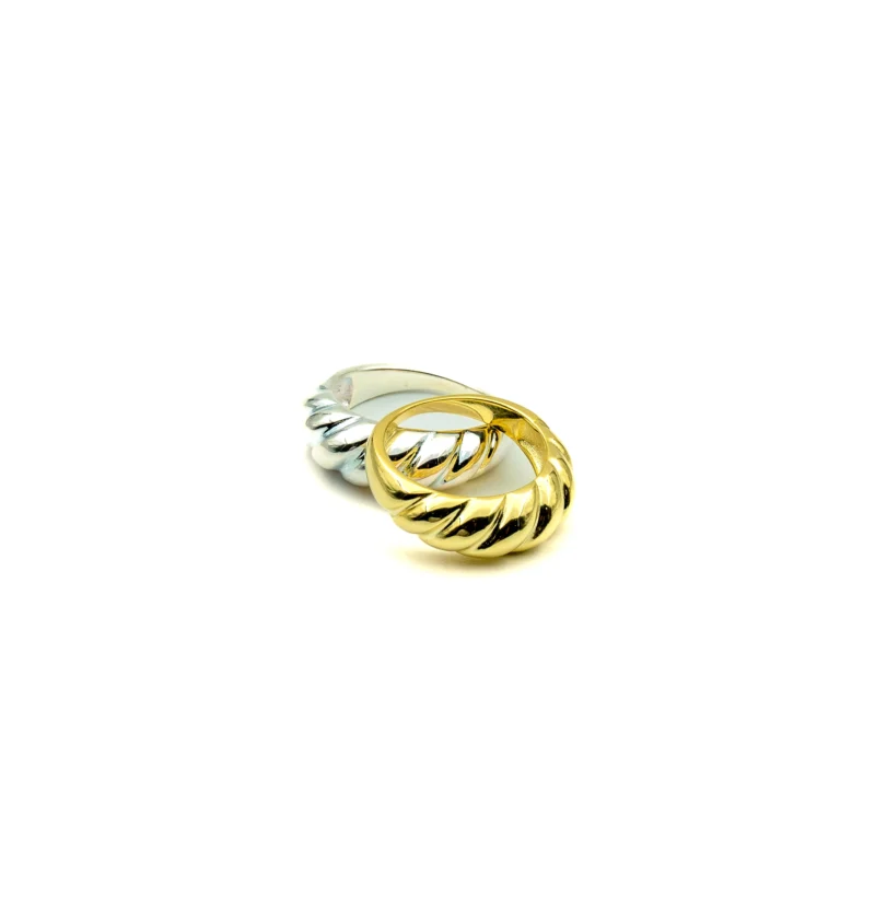 Dome: Sterling Silver Chunky Croissant Dome Ring - Image 14