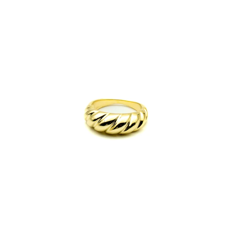 Dome: Sterling Silver Chunky Croissant Dome Ring - Image 9