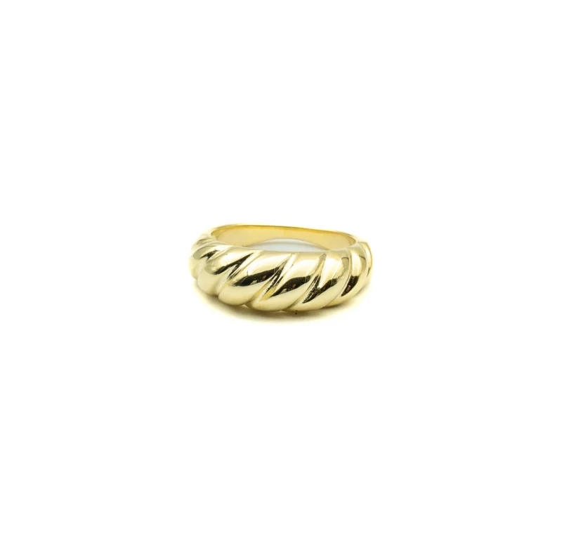 Dome: Sterling Silver Chunky Croissant Dome Ring - Image 10
