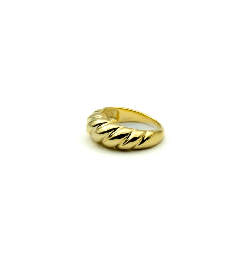 Dome: Sterling Silver Chunky Croissant Dome Ring - Image 12