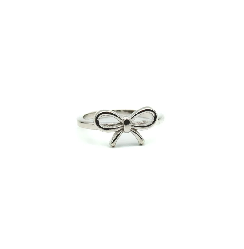 The Bow: Sterling Silver Dainty Bow Ring - Image 4