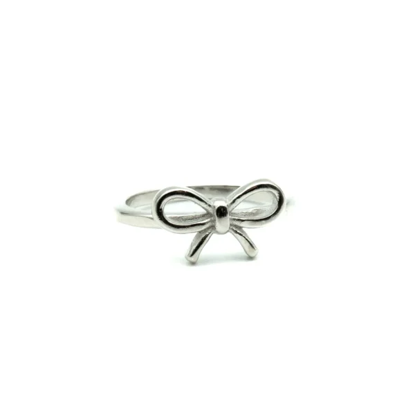 The Bow: Sterling Silver Dainty Bow Ring