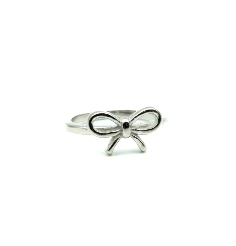 The Bow: Sterling Silver Dainty Bow Ring