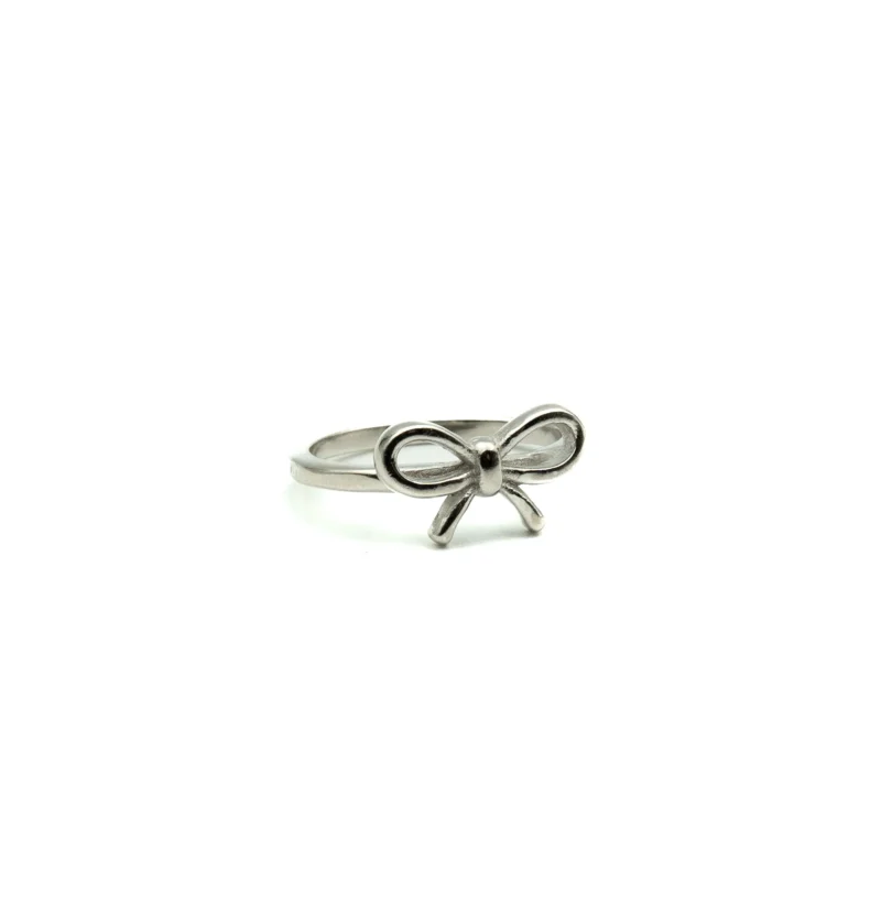 The Bow: Sterling Silver Dainty Bow Ring - Image 6