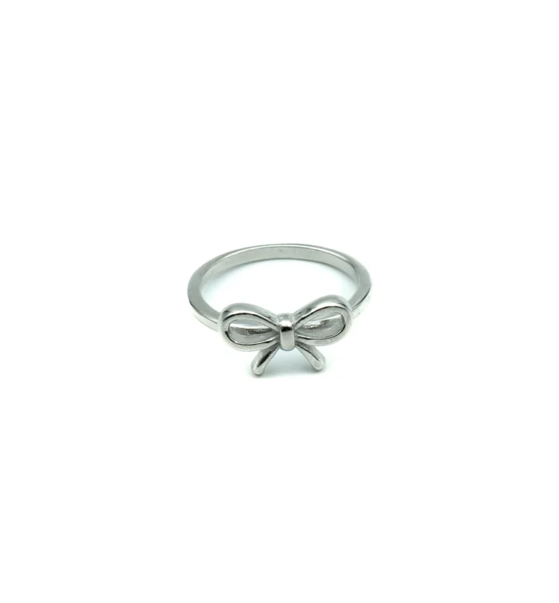 The Bow: Sterling Silver Dainty Bow Ring - Image 8