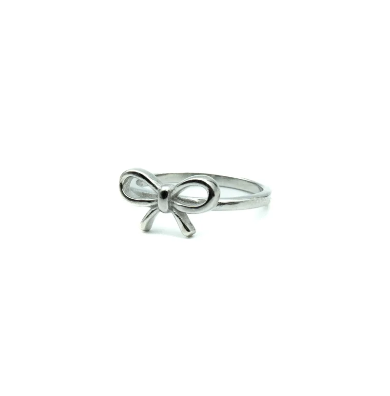 The Bow: Sterling Silver Dainty Bow Ring - Image 9