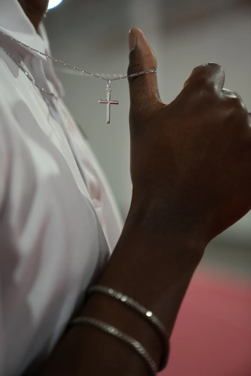 The Cross: Medium Sized Silver Cross Pendant - Image 7