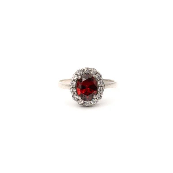 Elizabeth II: Sterling Silver Oval Stone Ring