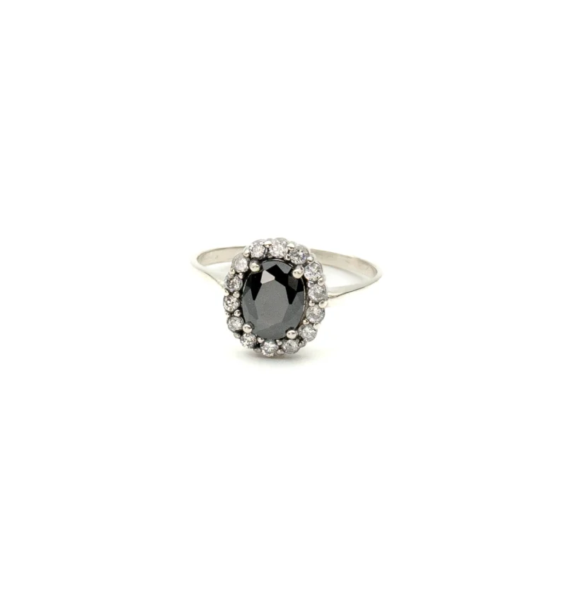Elizabeth II: Sterling Silver Oval Stone Ring - Image 3