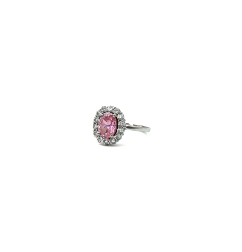 Elizabeth II: Sterling Silver Oval Stone Ring - Image 4