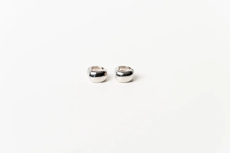 The Hug: Silver Huggies Earrings - Image 8