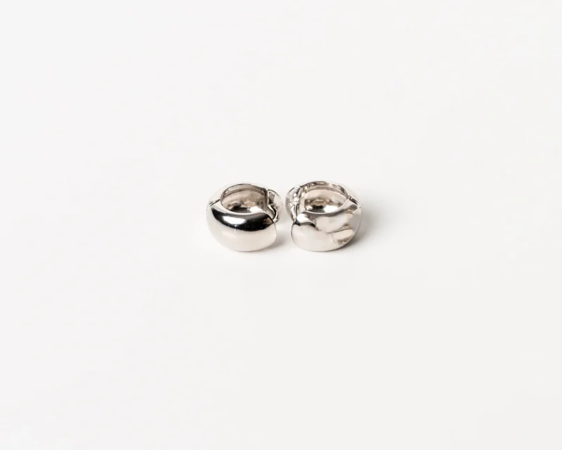 The Hug: Silver Huggies Earrings - Image 9
