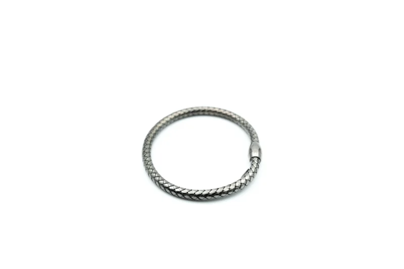 Magnet: Men's Sterling Silver Cable Braided Bracelet - Image 2