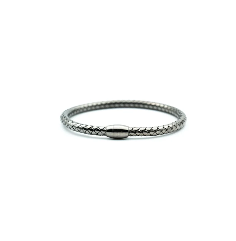 Magnet: Men's Sterling Silver Cable Braided Bracelet
