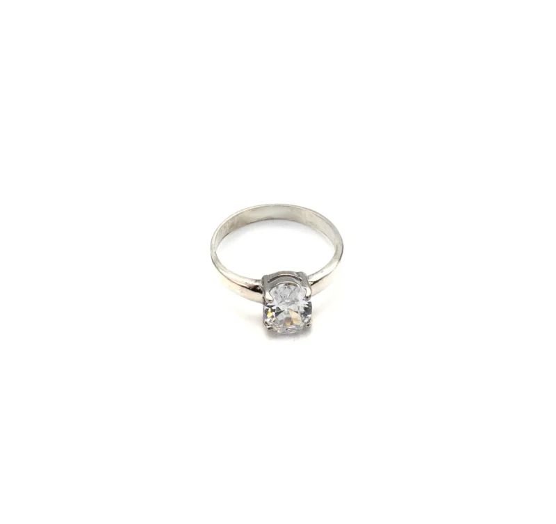 Princess: Sterling Silver Oval Stone Stone Ring - Image 4