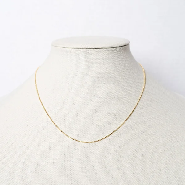 The Luminary: Gold Ball Chain Dainty Necklace