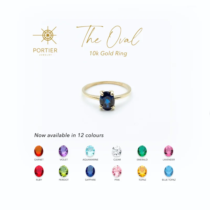 The Oval 12 colours - Portier Jewelry