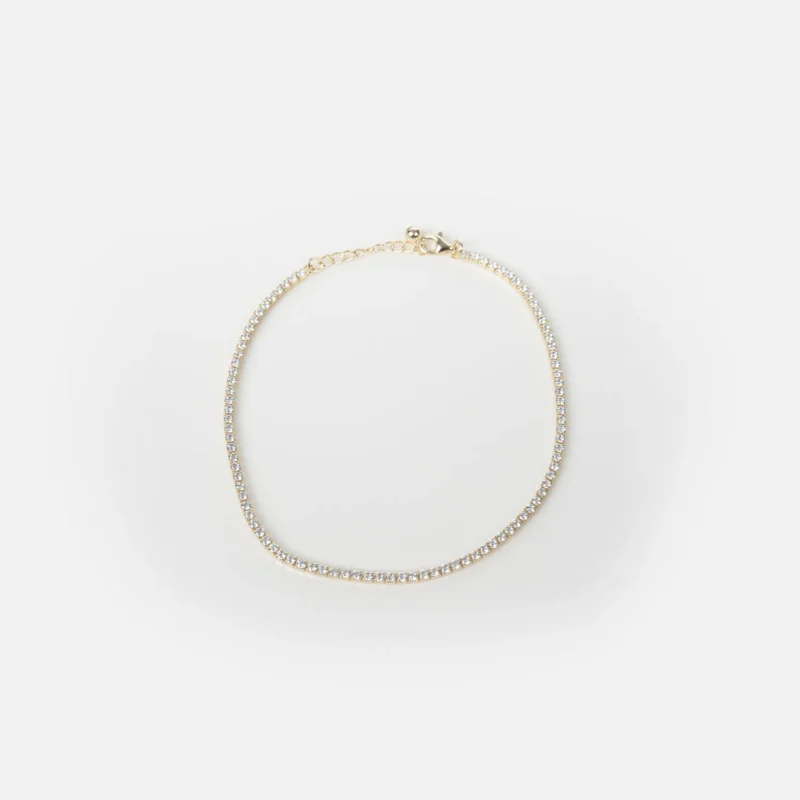The Tennis II : Gold Tennis Anklet - Image 3