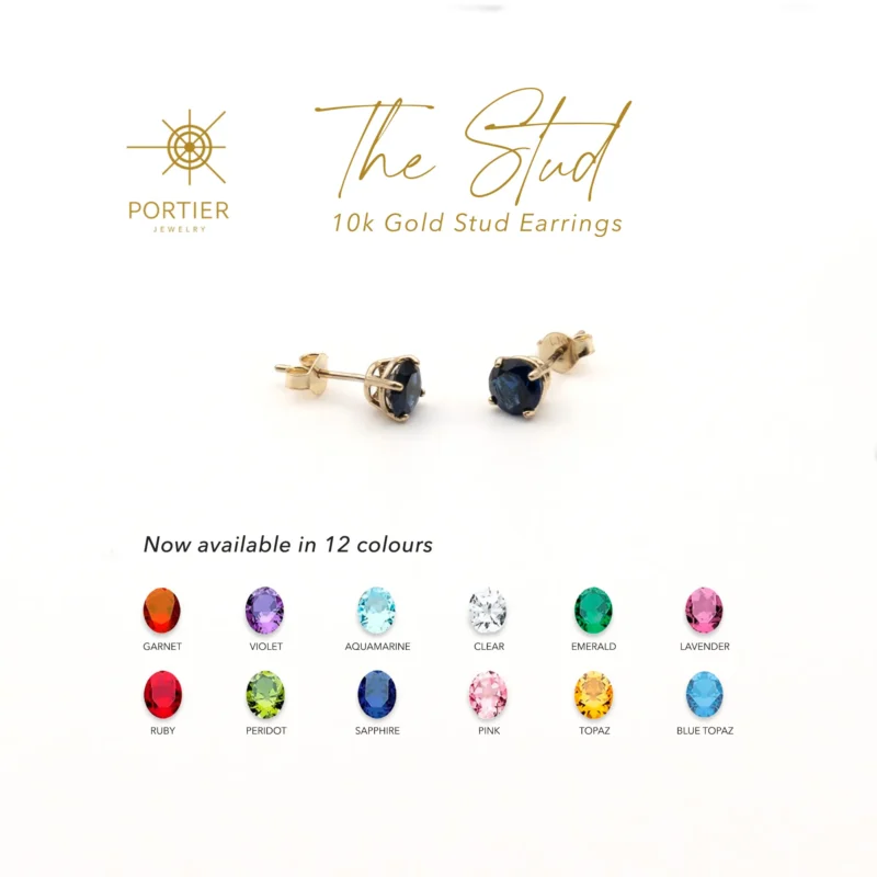 TheStud 12 colours - Portier Jewelry