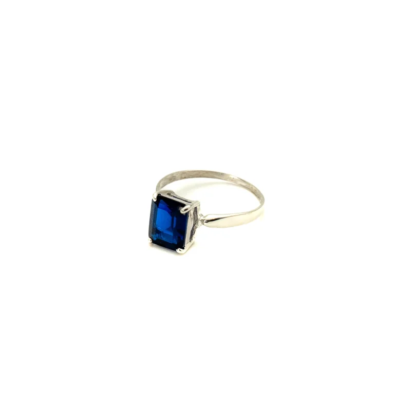 Vanessa II: Sterling Silver Rectangular Stone Ring - Image 11