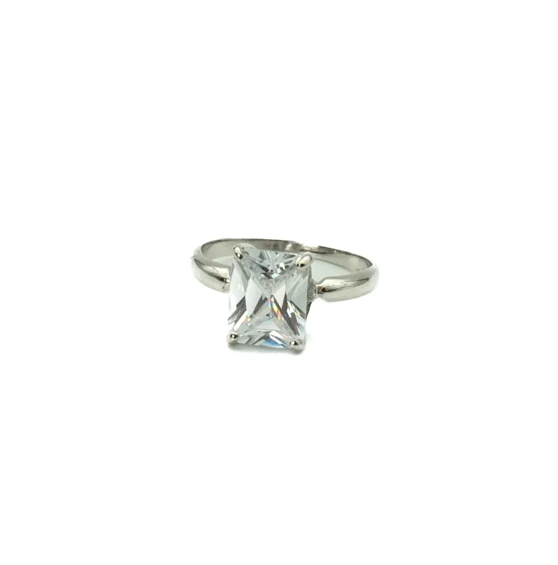 Vanessa II: Sterling Silver Rectangular Stone Ring - Image 18